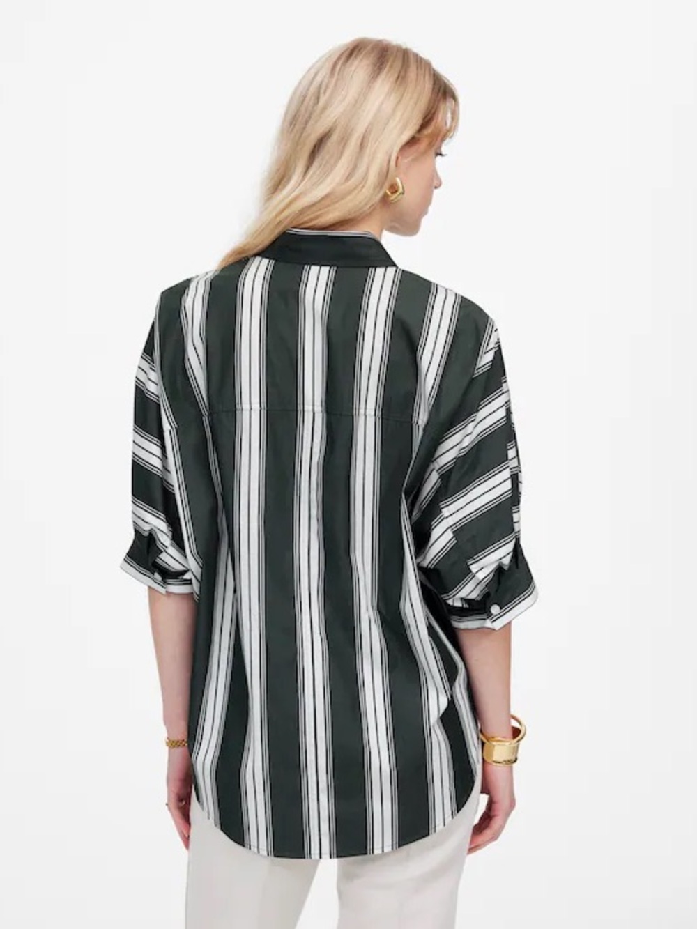 Madewell Pleated Sleeve Button Up - Picture 4 of 6